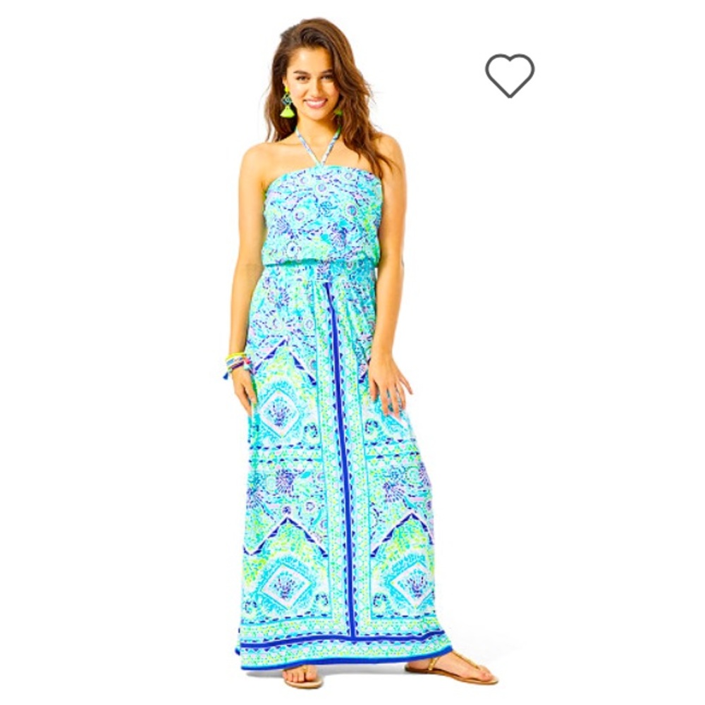 LILLY PULITZER- MARNIE Maxi-Blue Ibiza•Size M•NWT•